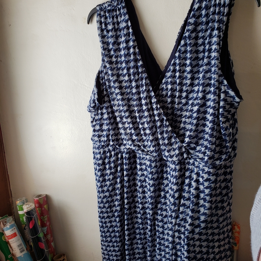 Lane Bryant blue herringbone dress sz 22/24